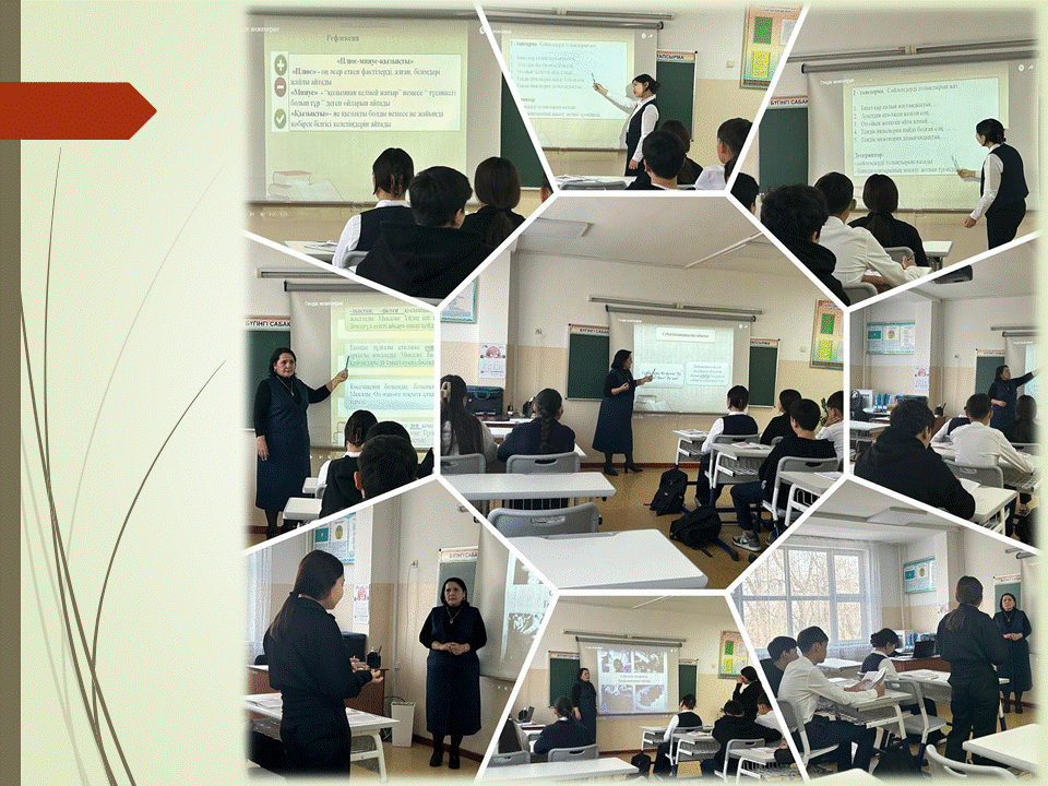 Қазақ тілі мен әдебиет пәні мұғалімі Н.С.Белибаева 9 “Ғ” сыныбына қазақ тілі пәнінен ашық сабақ өтті.