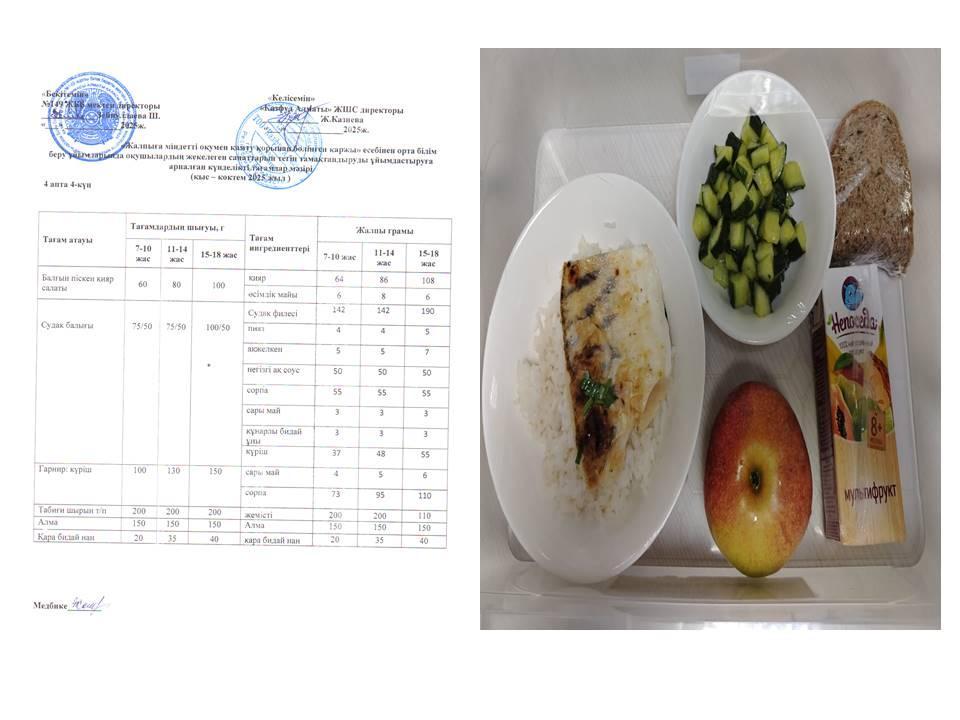 Ас мәзірі  24.04.2025ж