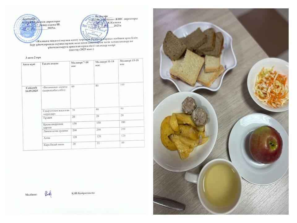 Ас мәзірі 3 апта 2 күн 16.09.2025