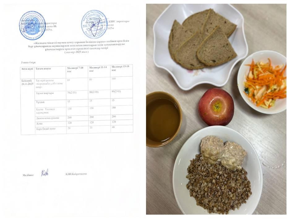 Ас мәзірі 3 апта 4 күн